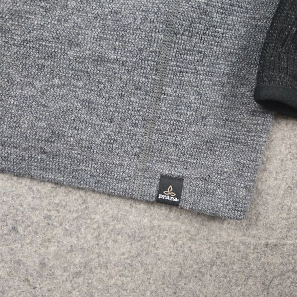 Prana Lonan Commando Sweater Mens XL Gray Wool Blend Long Sleeve Pocket Outdoors - Picture 4 of 10